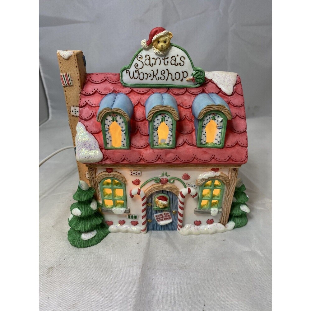 Cherished Teddies Christmas Santa's Workshop Night Light #141925 Tested READ